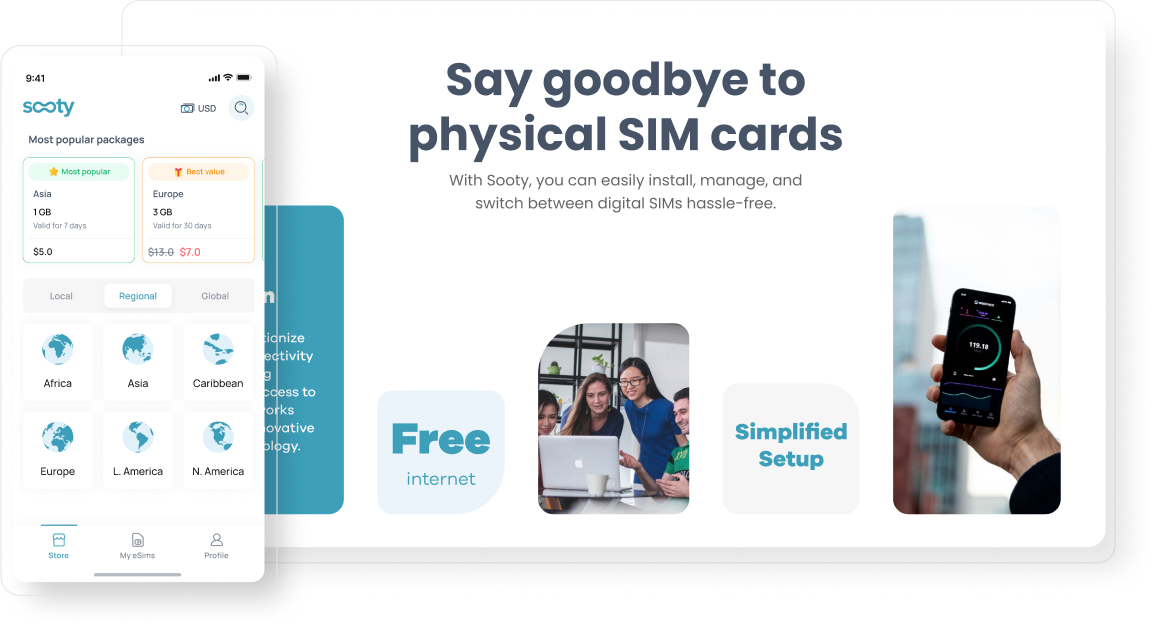 eSIM Experience Graphic