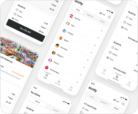 eSIM phone screens