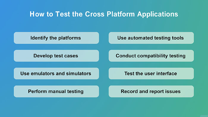 how to test the cross platform applications